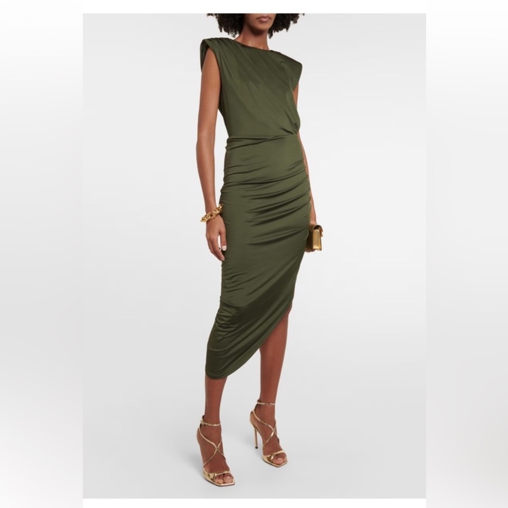 Veronica Beard Olive Green Midi Dress